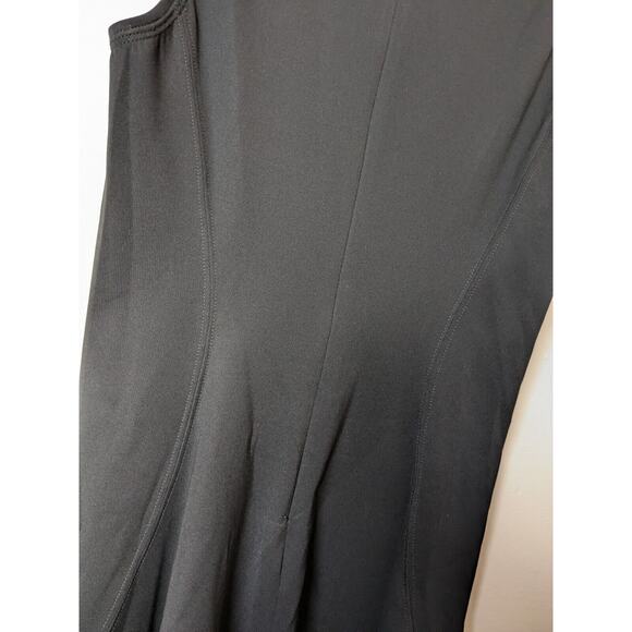 Theory Stretch Nylon Black Mod Panel Dress Retail $ 345 Size Small EUC - Picture 7 of 10